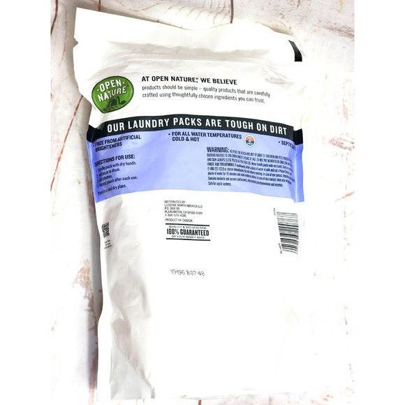 Open Nature Liquid Laundry Pack Fights Stains Lavender Scent 35oz 45ct Detergent - Picture 3 of 9